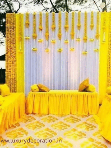 Haldi stage for marriage event