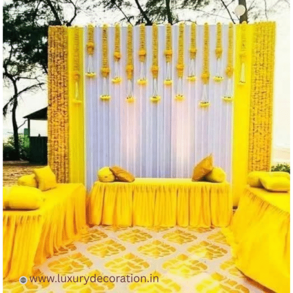 Haldi stage for marriage event